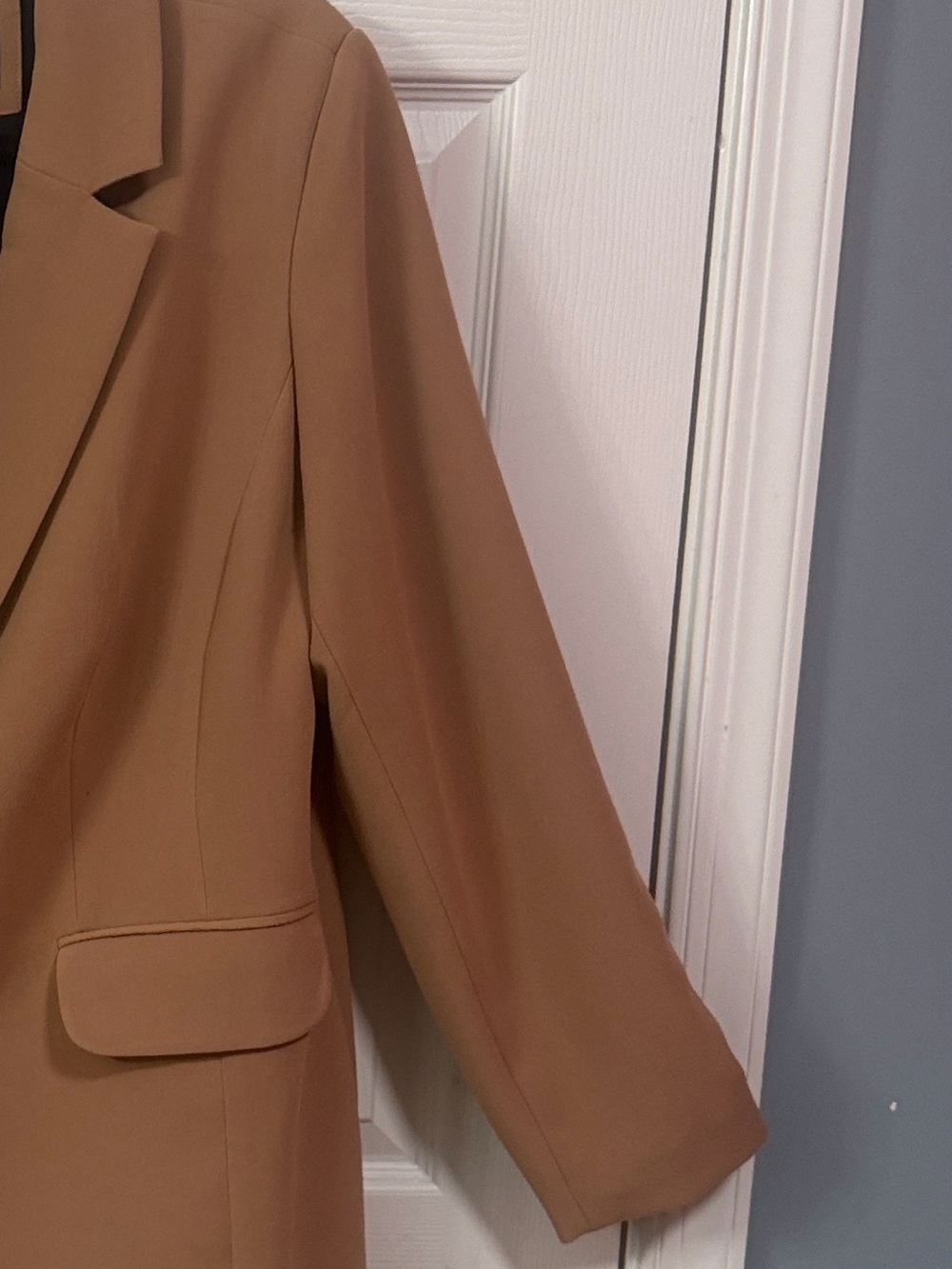Eloquii Tailored Camel Blazer - Single-Breasted Women's Jacket - Picture 12 of 16